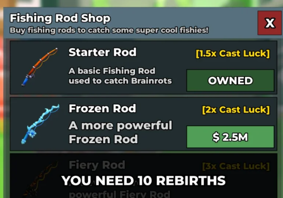 steal a brainrot fishing rods